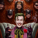 Illustration for article titled Cosplayer Brings Joker's Trophy Wall To Life As A Creepy Photograph